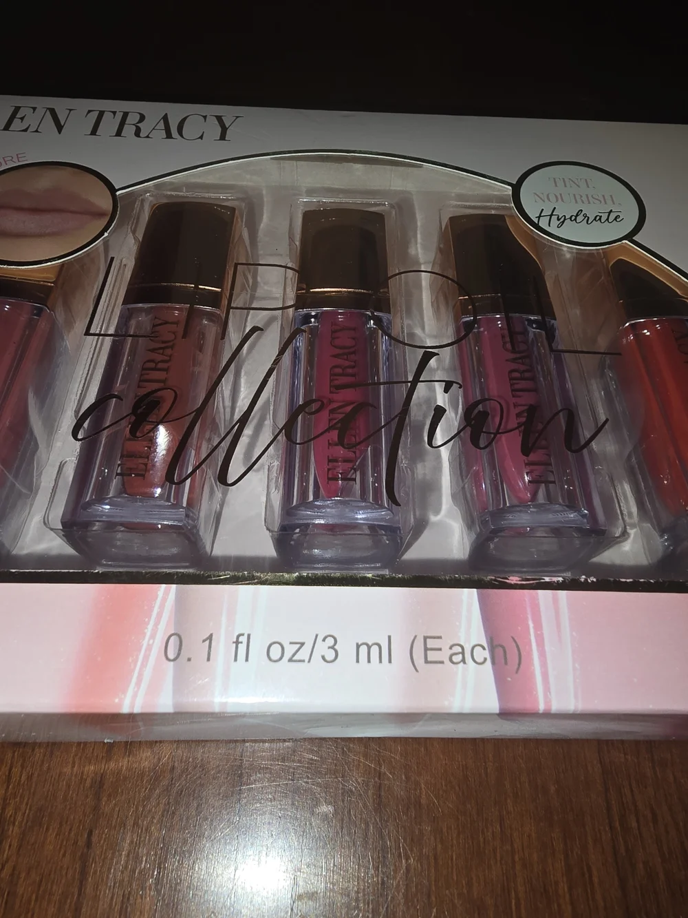 Ellen Tracy Hydrating Lip Tint Set - Pink Shades, New in Box